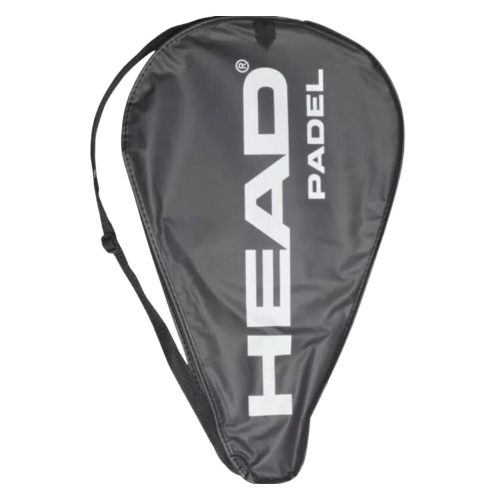 Svart Head Basic Padel Full Size Coverbag med vit logotyp