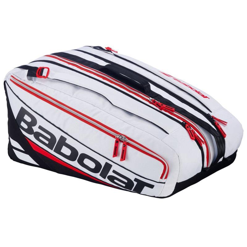 Vit Babolat RH Pro Padel Technical Bag med svarta och röda detaljer